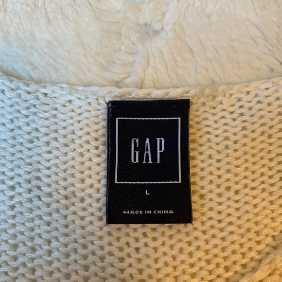 GAP navy/white color block stripe knit sweater - Picture 6 of 7